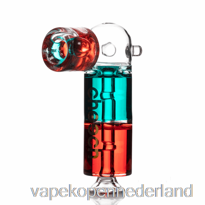Elektronische Sigaret Vape Cheech Glas Dubbele Invriesbare Handpijp Rood / Blauw